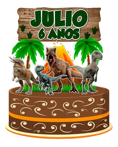 Topo de Bolo Dinossauros