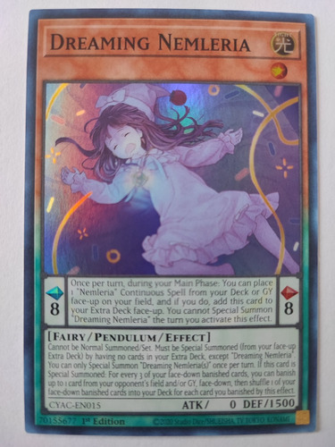 Yugioh Dreaming Nemleria - Cyac-en015 - Super Rare