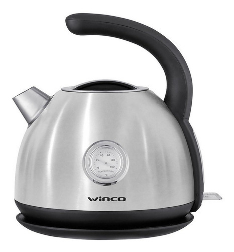 Imagen 1 de 1 de Pava eléctrica Winco W71 color plata 220V 1.7L