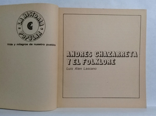 Imagen 4 de 8 de Andres Chazarreta Y El Folklore Por Luis Alen Lascano