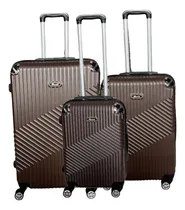 Comprar Set De Valijas Rigidas Para Viaje Con Ruedas Giratorias 360 Grados, Proteccion Esquinas Y Candado - Kit Valijas Rigidas Marron - Valija Carry On 20'' + Valija Mediana 24'' + Valija Grande 28'' - Ma7-G