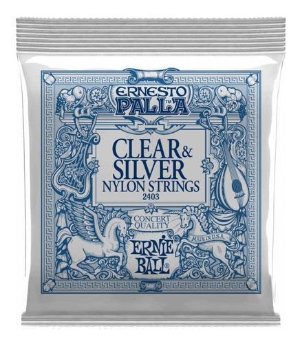 Cuerdas De Guitarra Clásica Ernie Ball Clear And Silver