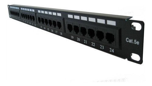 Patch Panel 24 Puertos Cat-5e 