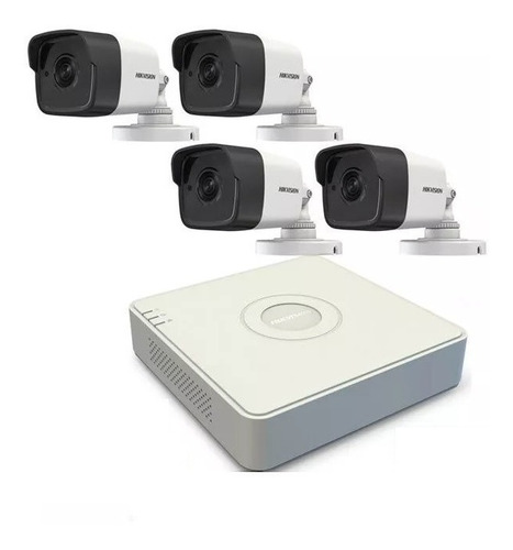 Kit Ip Full Poe Hikvision Nvr 8 Ch + 4 Bullet 2mp + Disco