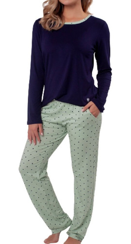 Pijama Feminino Longo Podiun 225119