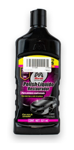 Polish Marvin Liquido Restaurador Automotriz 521g 