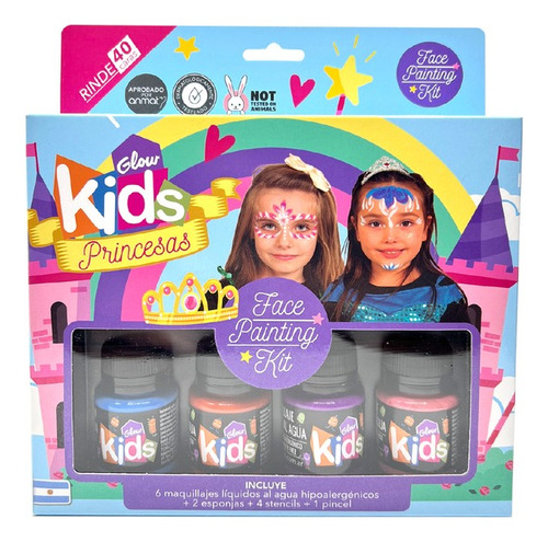 Kit Maquillaje Artistico Glow Kids Princesas