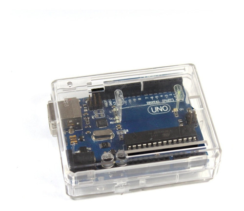  Carcasa De Plastico Abs Para Arduino Uno Transparente 