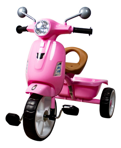 Moto-triciclo Apache Retro Rosa Con Luz Y Sonidos