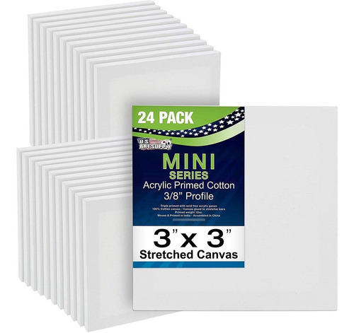 Us Art Supply - Mini Lienzo Profesional De 3.0 X 3.0 In (1-p