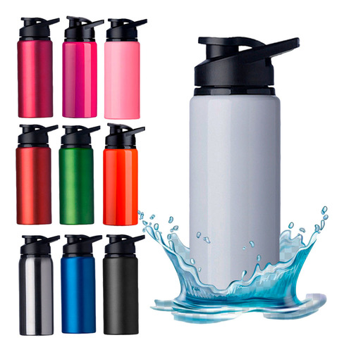 Garrafa Squeeze Para Academia Aço Inox 600ml Antivazamento
