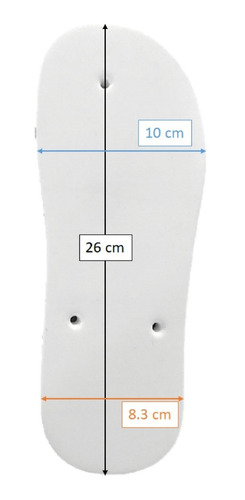 Imagen 1 de 7 de Suela Y Correa De Sandalia Para Sublimar 50 Pares 9mm Grosor