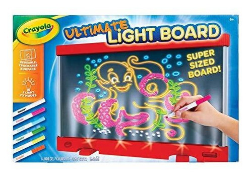 Crayola Ultimate Light Board Rojo, Tableta De Dibujo, Regalo