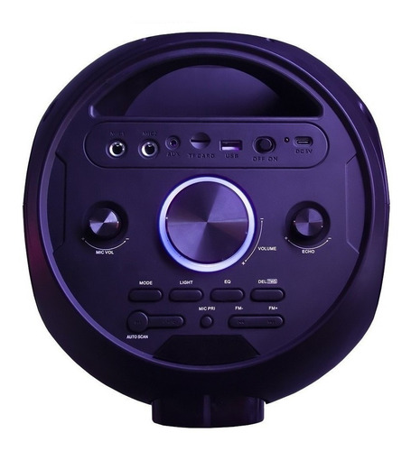 Imagen 4 de 4 de Parlante Bomber Party 800 con bluetooth negro 115V/240V