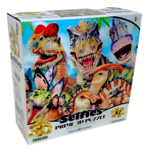 Puzzle Rompecabezas 3d Selfies Dinosaurios 63 Piezas