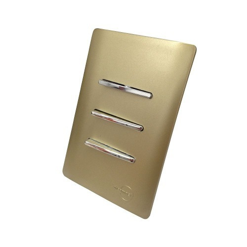 Imagem 1 de 5 de 3 Intes Paralelos Horiz Cromados C/ Placa 4x2 Dourada
