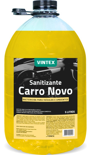 Aromatizante Carro Novo Cheirinho Sanitizante 5l Vonixx