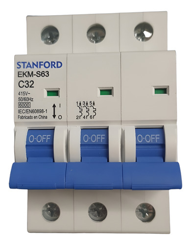 Interruptor Automático 3p 32a 6ka 415v C32 Sec
