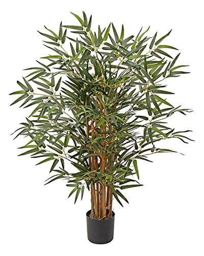 Artificial Bamboo Silk Tree 3ft Fake Greenery S In Pot ...