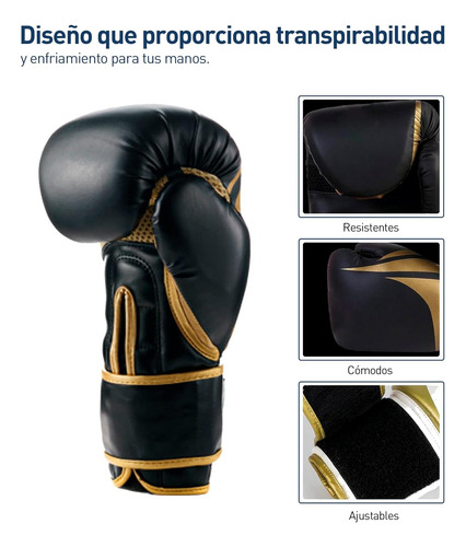 Kit De Maquina De Boxeo Y Guantes De Box Con Velcro 8-12 Oz