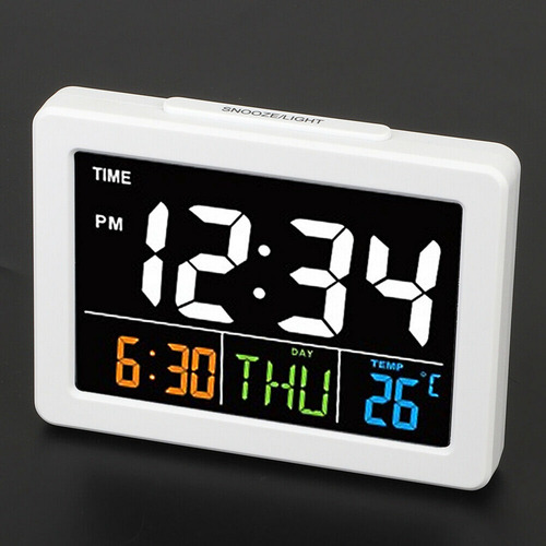 Reloj Despertador Electrónico De Escritorio Lcd Con Pantalla