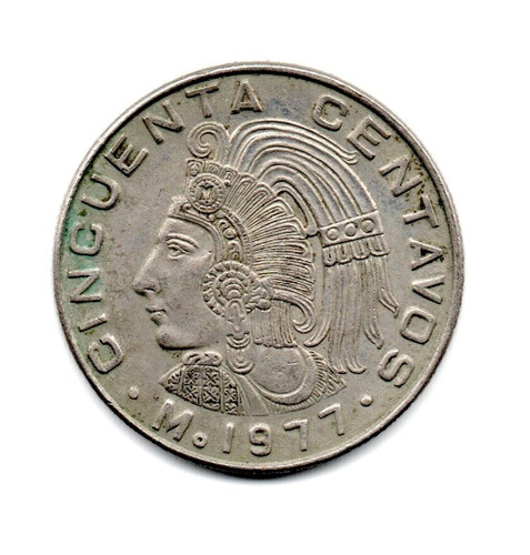 Mexico Moneda 50 Centavos Año 1977 Km#452 Fecha Rara