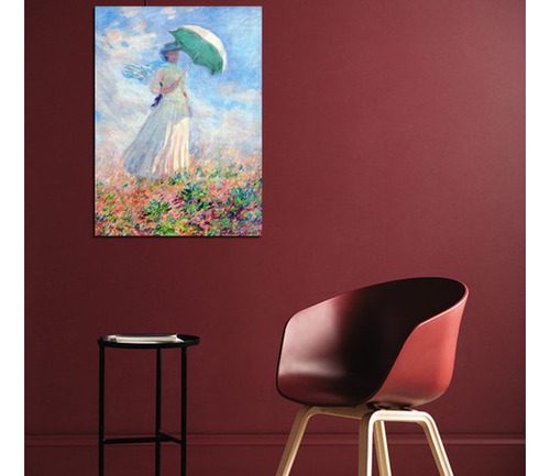 Vinilo Decorativo 20x30cm Claude Monet Mujer Con Sombrero