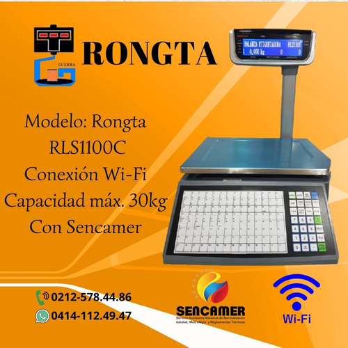 Balanza Etiquetadora Rongta Rls1100c Wifi Con Sencamer