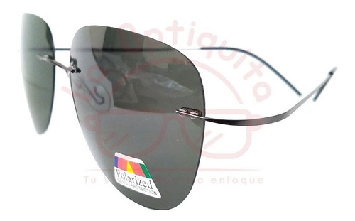 Imagen 2 de 6 de Lentes Para Sol Aviador Polarizados Beta Titanio Memoria Flexible Ligeros 9gr Bsun008