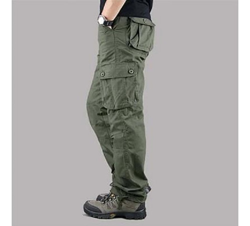 Monos Tipo Cargo Tipo Militar Para Hombre, Rectos Y Casuales