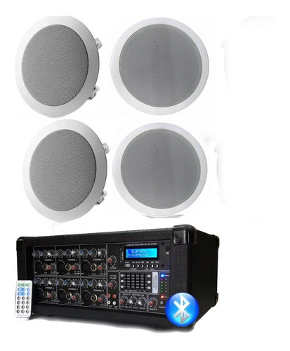 Combo Funcional Bluetooth 4 Parlantes Embutir 6.5 6 Canales