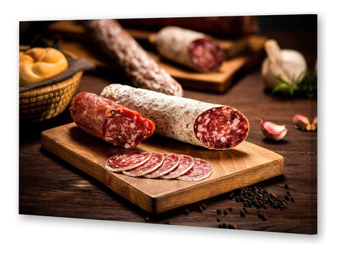 Cuadro 20x30cm Salame Chacinado Fiambre Comida Chorizo P4