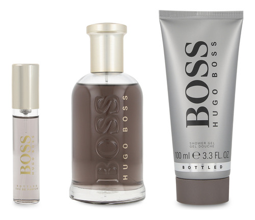 Set 3pz Boss Bottled 100ml Edp Spray 10ml Edt Caballero