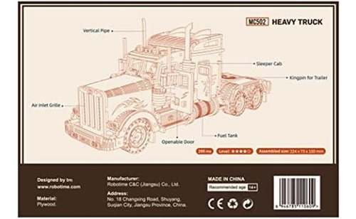 Kit De Modelo De Coche Rowood Para Construir, Rompecabezas D