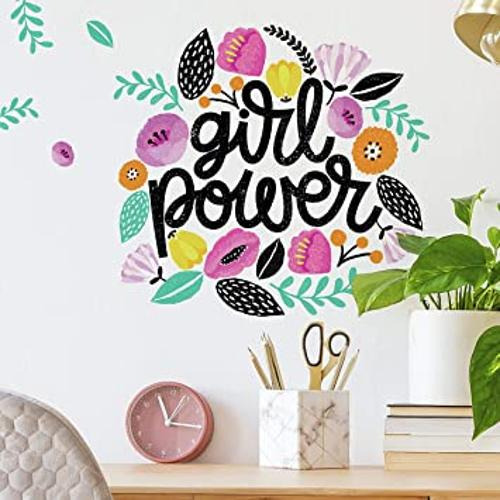 Roommates Girl Power Peel And Stick Adhesivos De Pared