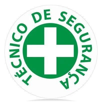 Técnico De Segurança - Adesivo Capacete  Crachá 5 Cm 20 Unds