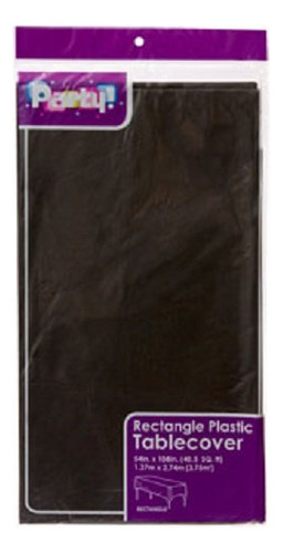 Manteles De Plastico Negros, 54x108  (2pack)