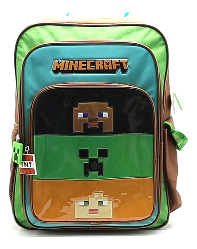 Mochila Minecraft Espalda 16 Pulgadas Cresko Ckmi112