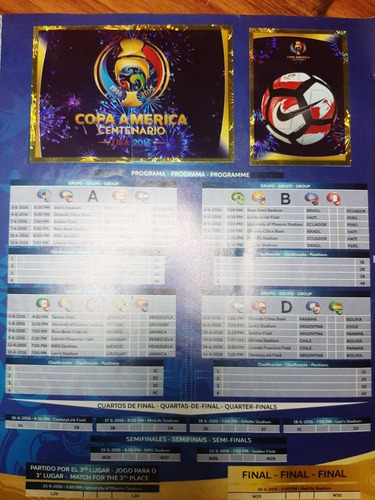 Album Copa America Centenario Usa 2016 Completo Al 100% (Usado)
