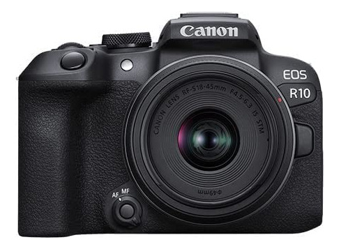 Câmera Sem Espelho Canon Eos R10 24.2mp Com Lente Rf-s 18-45