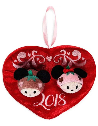 Disney Peluche Mickey Y Minnie Mouse Corazon Olor Chocolate