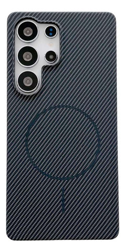 Funda Protectora Magsafe De Fibra De Carbono Sin Bordes Para Samsung Note 10plus 20ultra S22 S23 S24 S25 Plus Ultra