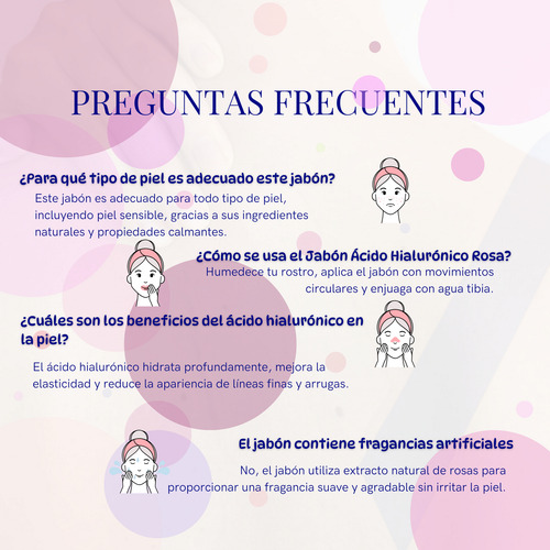 Jabon Acido Hialuronico Rosa Hidratante Bioaqua