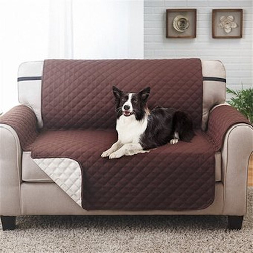 Protector Sofa Forro 2 Puestos Doble Faz Limpio Pelos Grueso