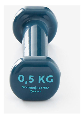 Mancuernas Vinilo 2 X 0,5kg. Fitness Gym Pilates Nyamba Rosa Color Azul