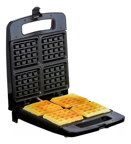 Wafflera Electrica Maquina Antiadherente 4 Waffles Grandes