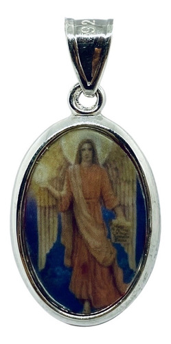 Medalla De San Uriel Arcángel Fotograbado (deperlá Plata)