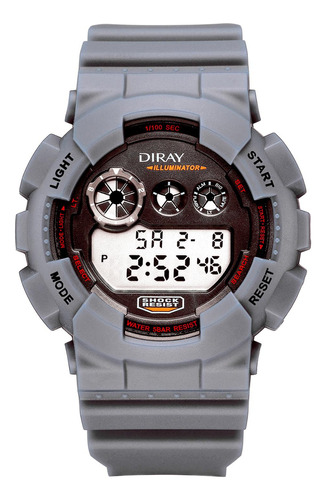 Reloj Diray Gents Gray Gris Dr341g0 De Resina Para Hombre