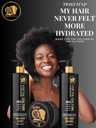 Shampoo Para Cabelos Cacheados Twist It Up Com 20 Ingredient