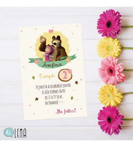 Kit Imprimible Masha Y El Oso Deco + Candy Bar